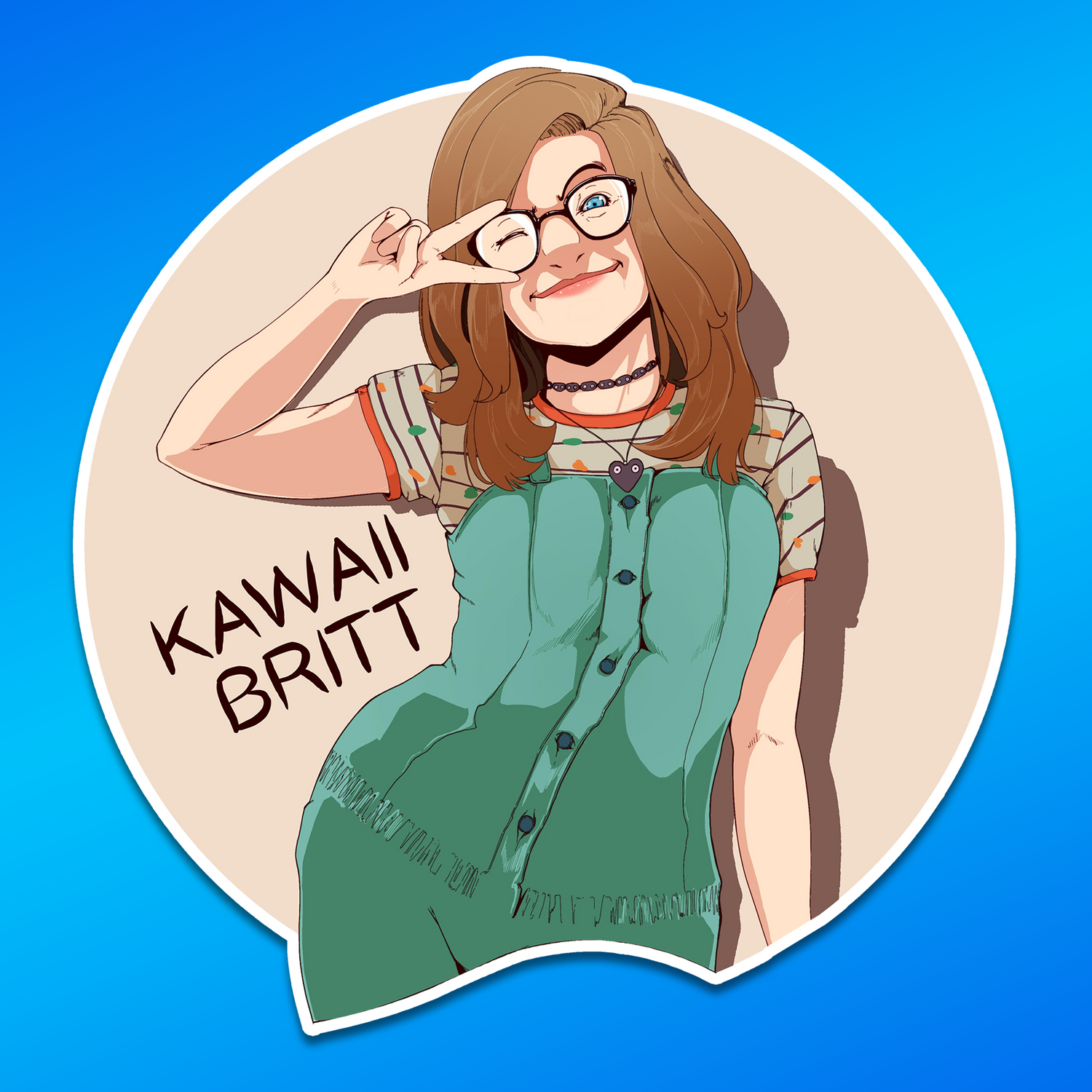 Kawaii Britt Sticker